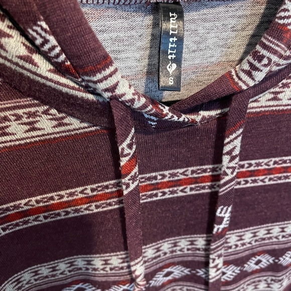 Full Tilt Boho Pullover Sweater Hoodie Oversized Size S - Picture 2 of 6